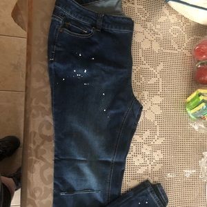 Boyfriend splattered jeans